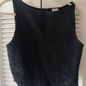 Marea By Liz Joy Women's Black Smocked Top